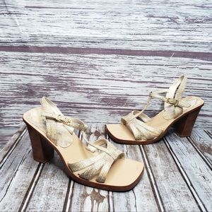 Y2K Reaction by Kenneth Cole Square Toe Chucky heel sandals Y2K vibes size 7.5